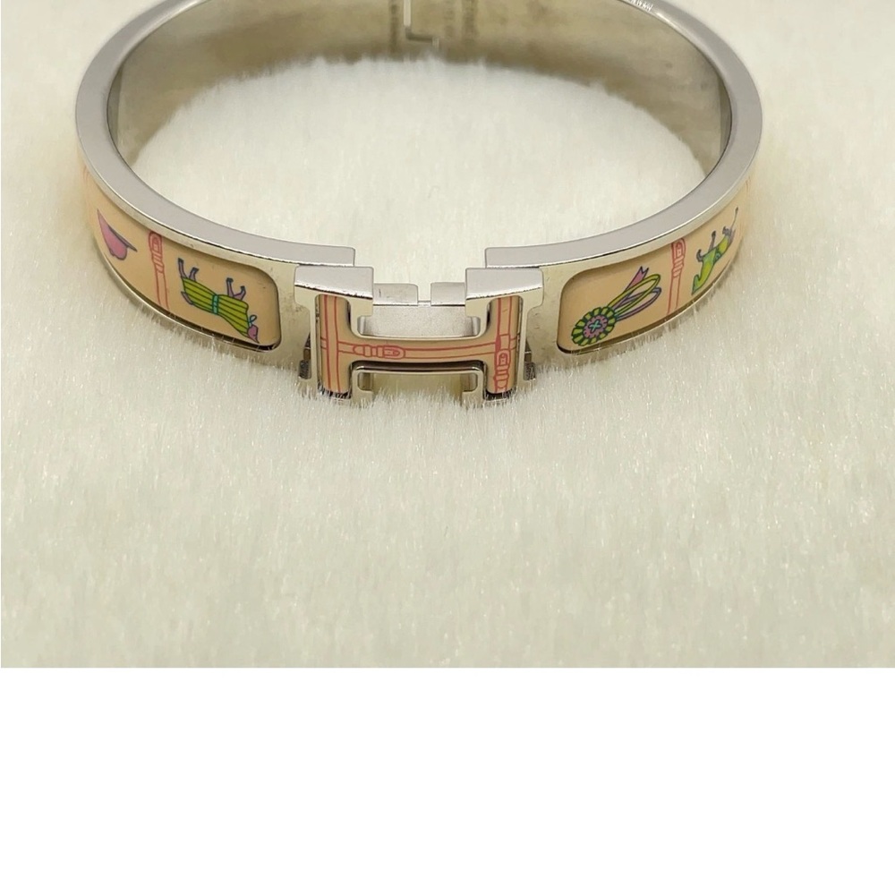 Authentic Hermes Click-Clack Pm Patch Pannacotta … - image 3